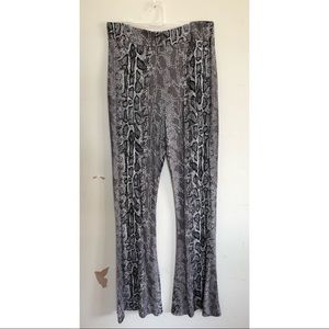 PLT snake print flare pants